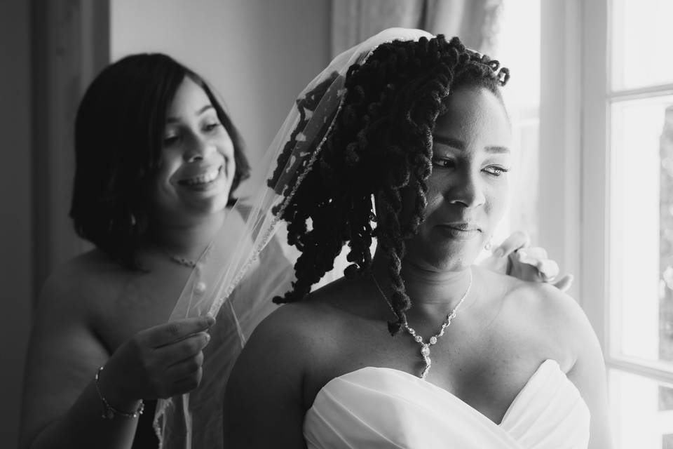 Dressing the bride