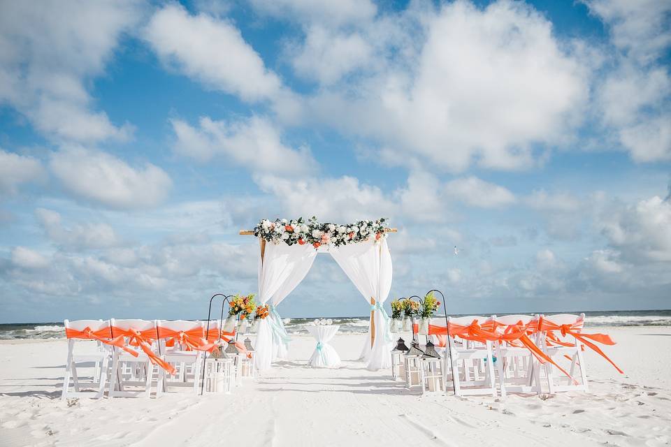 Coral Wedding Arch