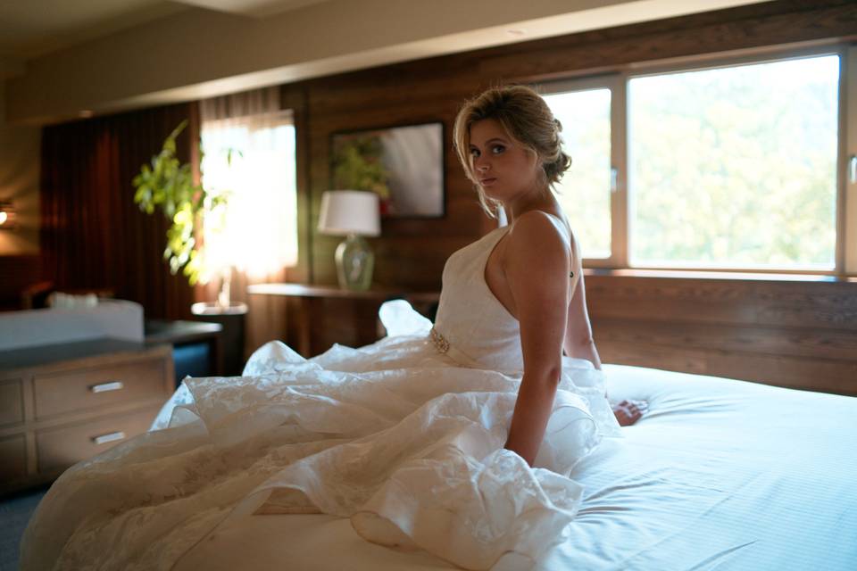 Bride in Spa Suite