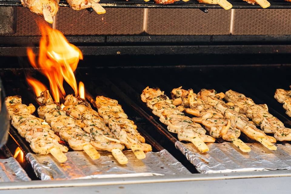 Garlic Shrimp on the grill