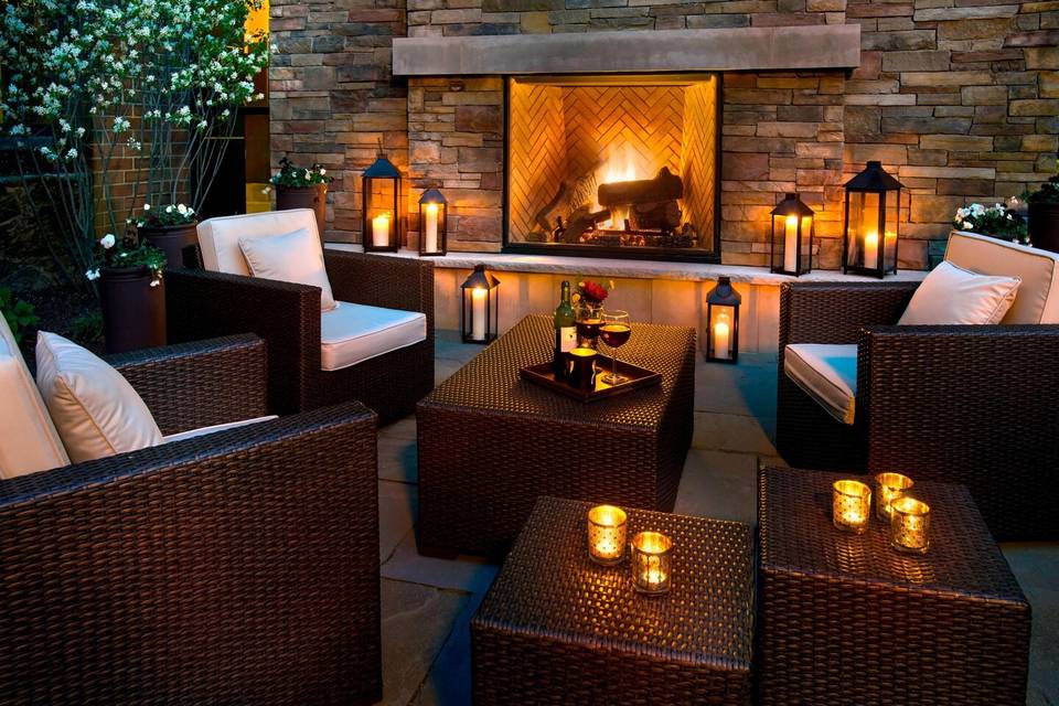 Step out onto our cozy patio