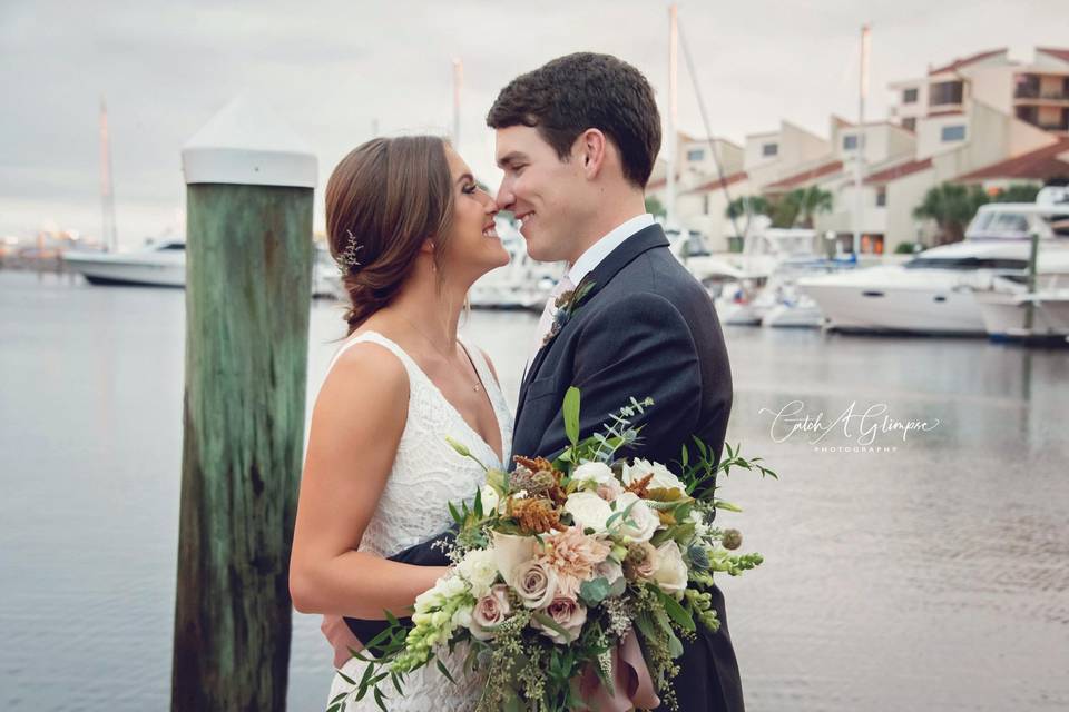 Scenic Waterfront View Couple