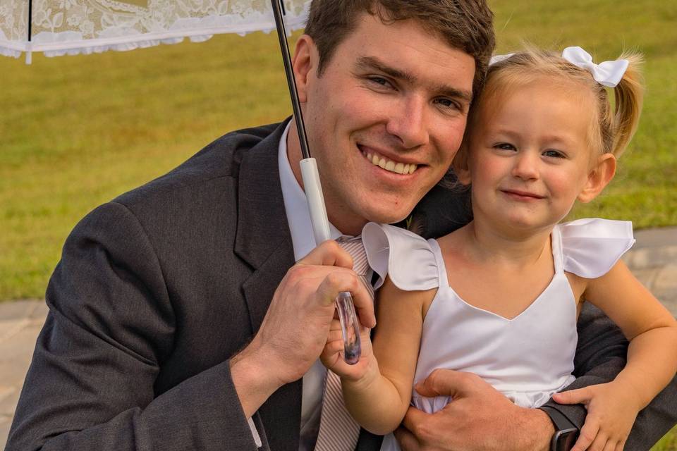 Groom Flower Girl Parasol