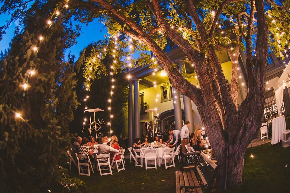 Outdoor backyard reception