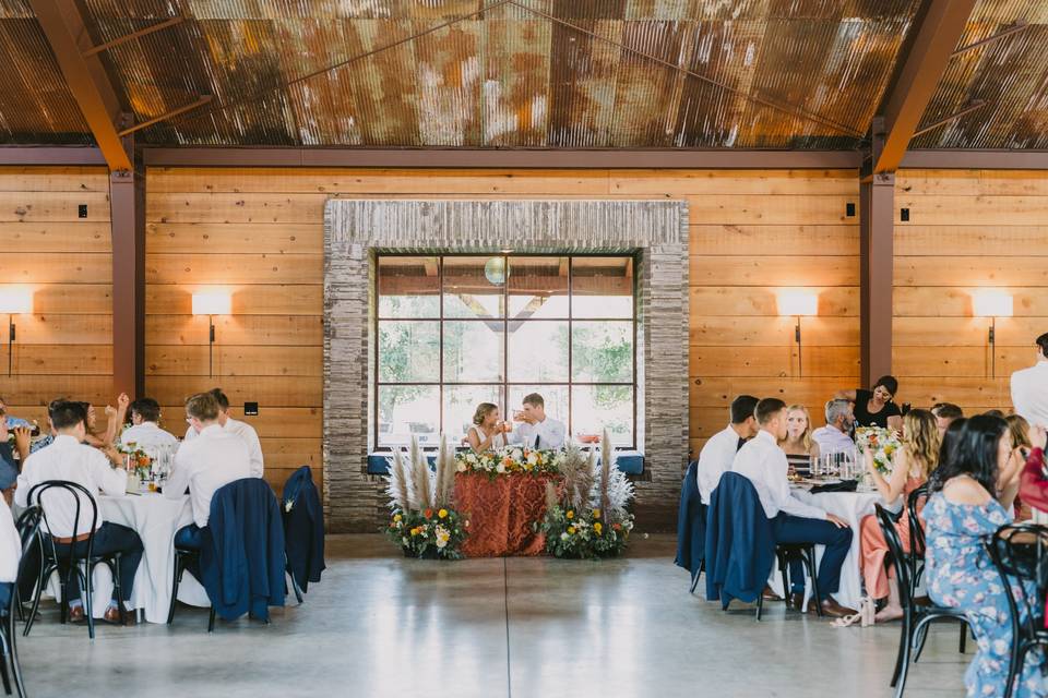 Sweetheart Table in The Barn