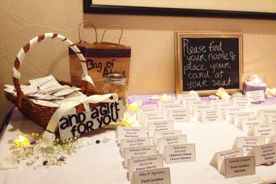 Place card table