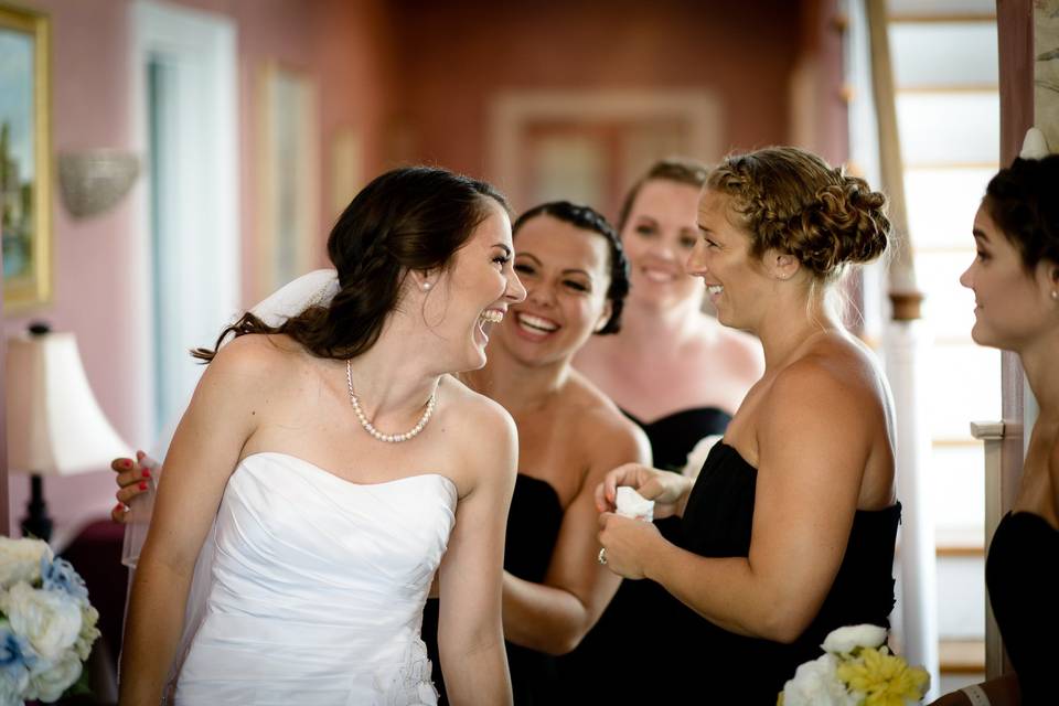 Bridal party at the inn