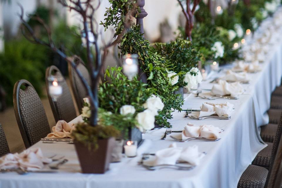 Tuscan themed reception