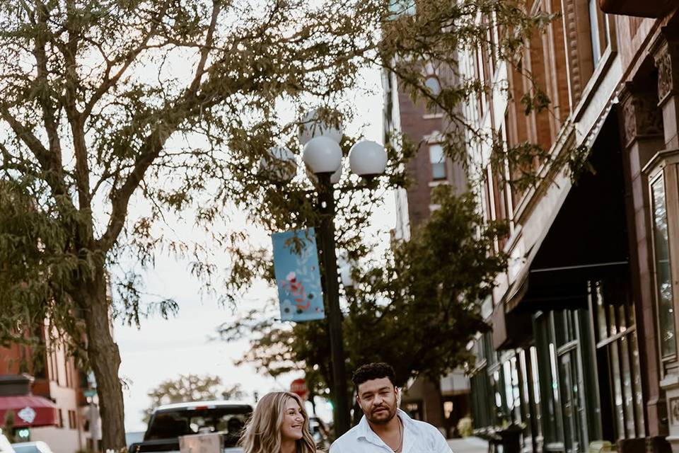 Downtown walking