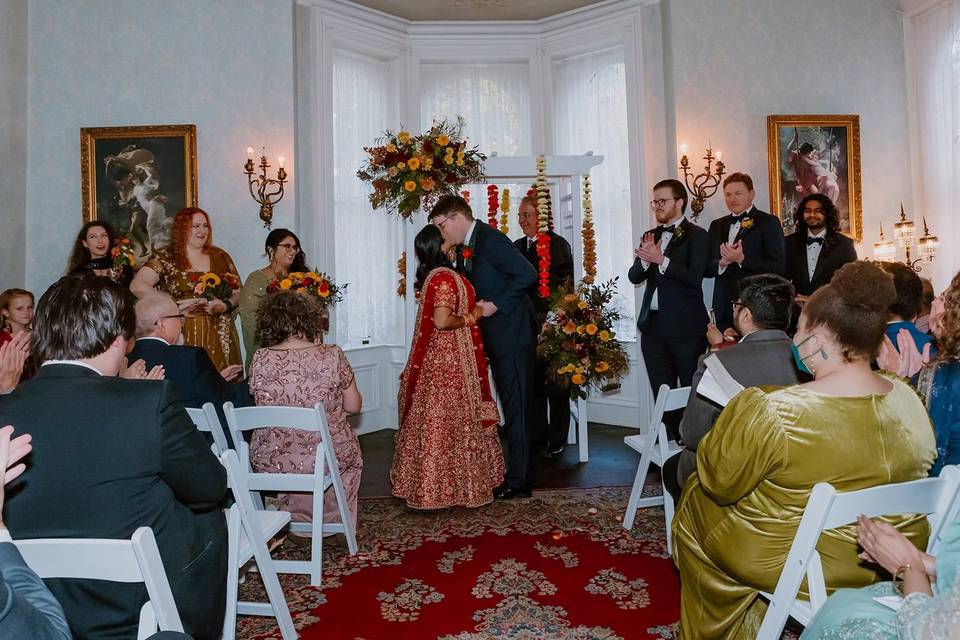 Indoor wedding ceremony
