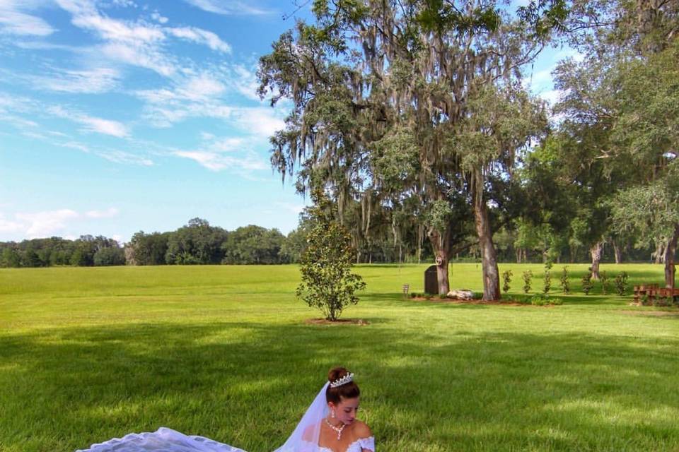 Sitting on the grass