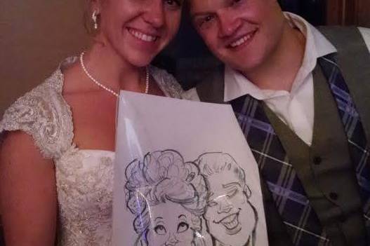 Couple with their drawing