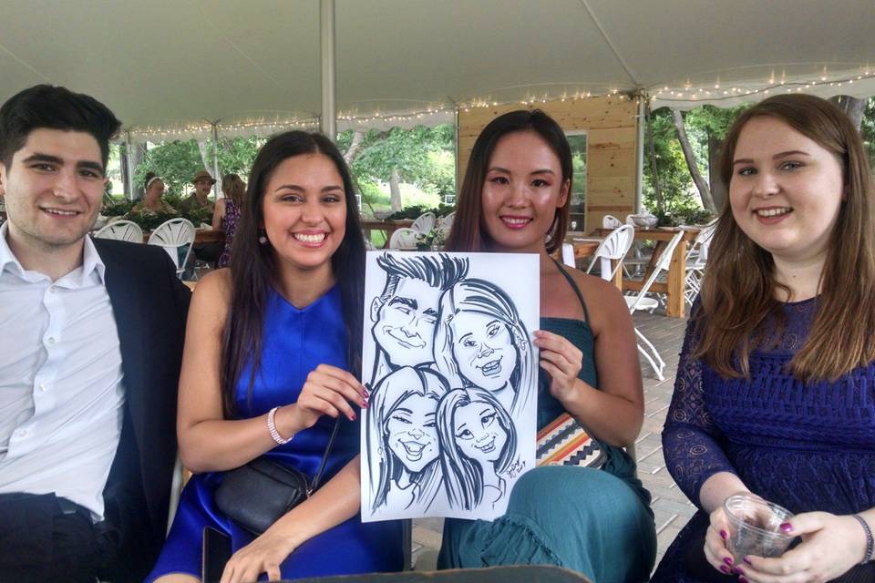 Caricature of friends