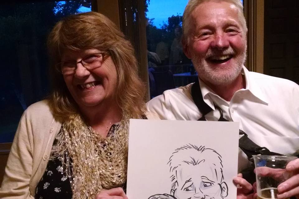Guests with their drawing