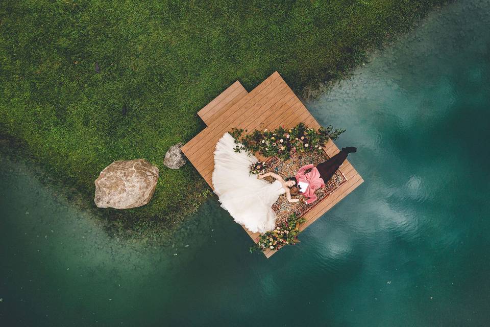 Waterfront Drone Couple Pic.