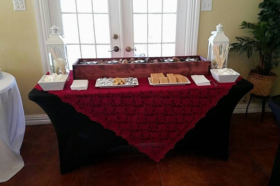 Red table cloth