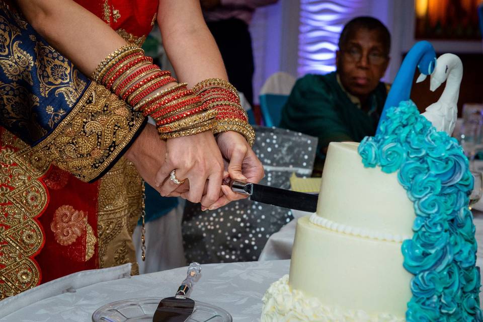 Cutting the cake