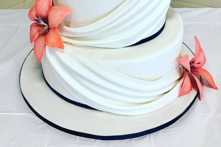 Beautiful draped cake