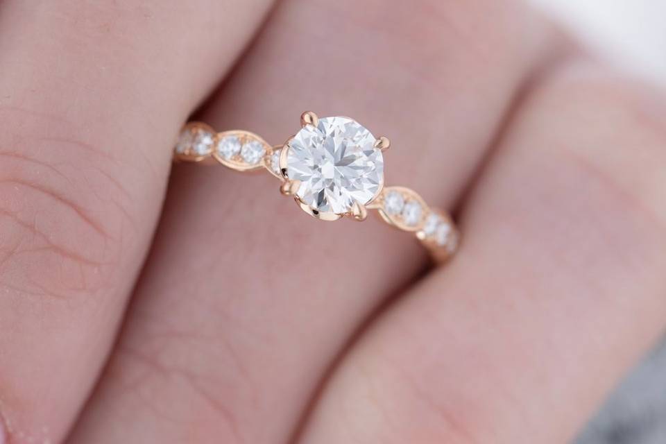 Lorelei Floral Engagement Ring