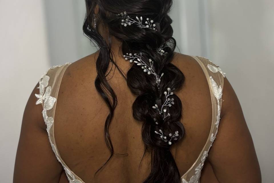 Bridal boho hairstyle