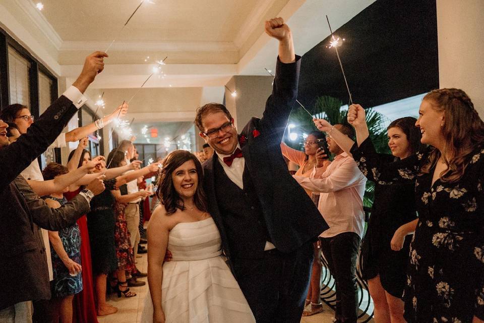 Sparkler Exit On LOFT Balcony