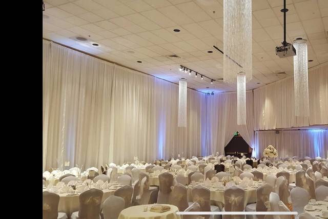 Chandeliers and Drape