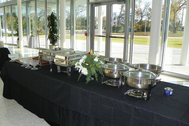 Wedding buffet area