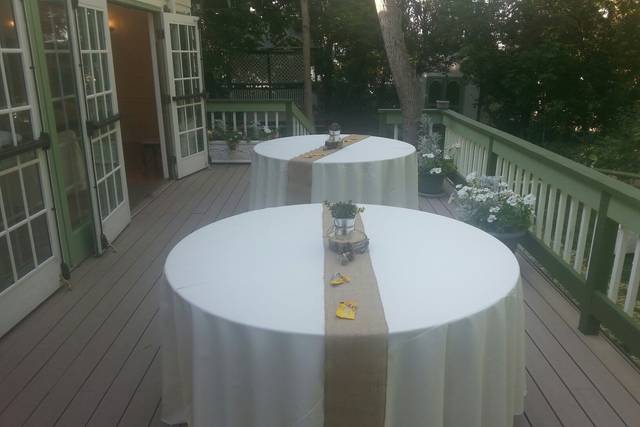 Outdoor dining setup