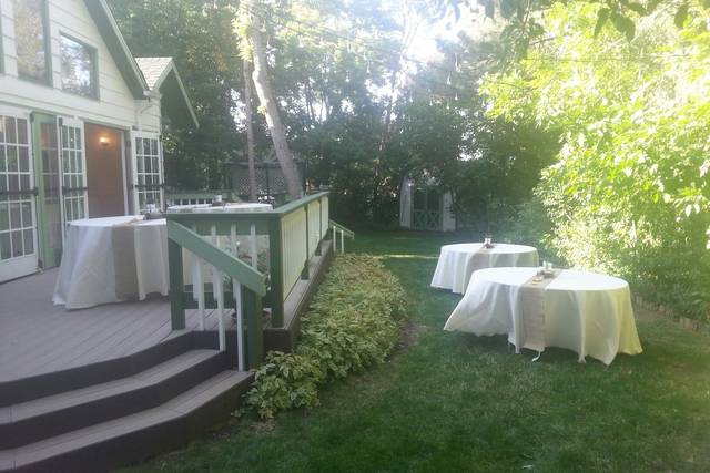 Garden reception setup