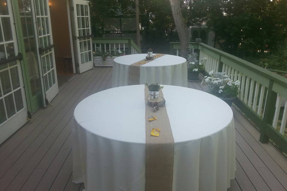 Outdoor dining setup