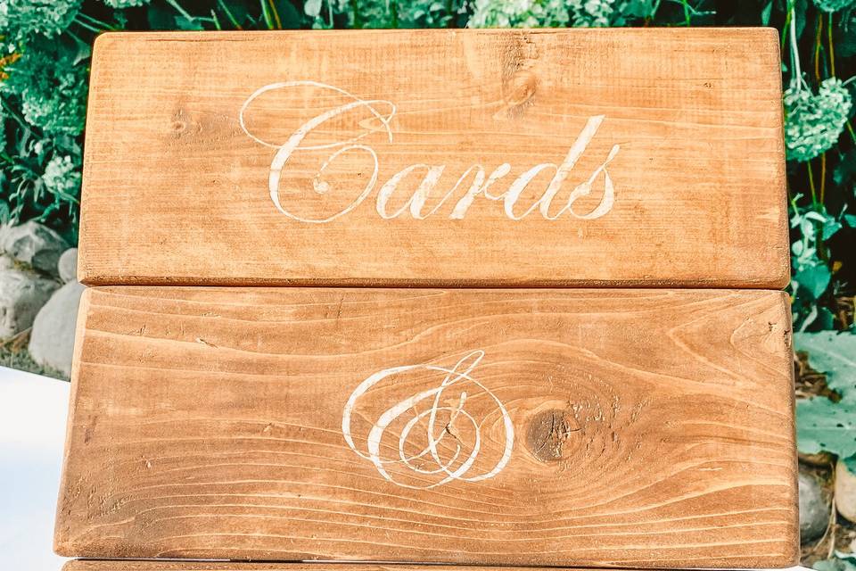 Wooden Cards & Gifts Sign