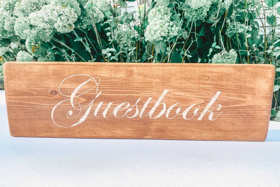 Guestbook Wooden Sign