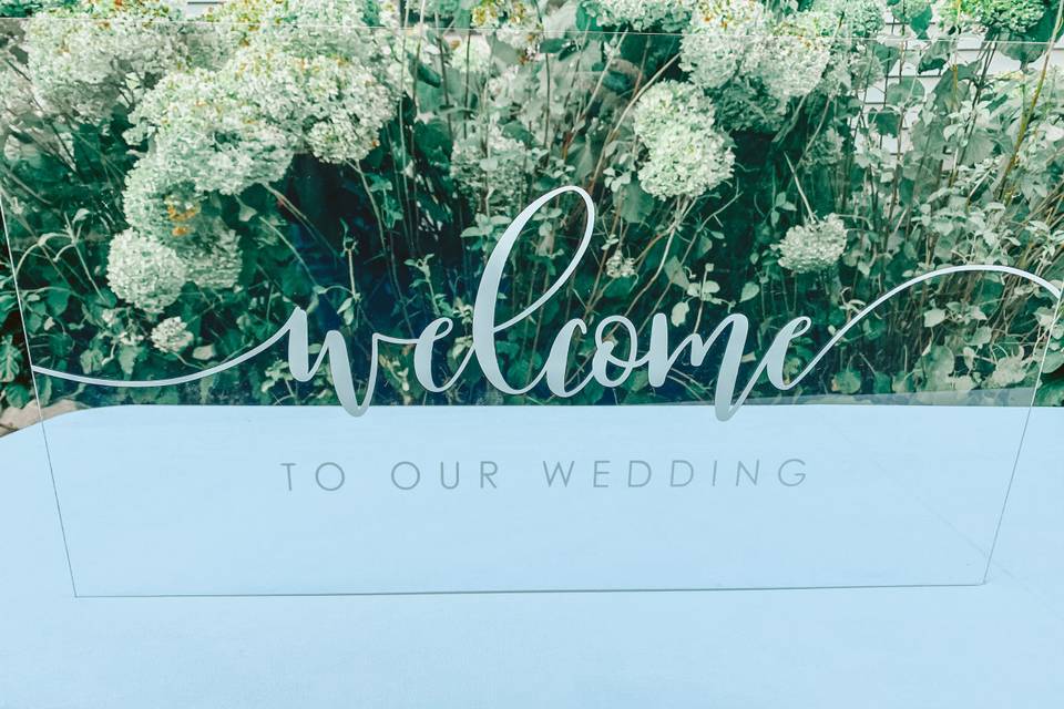Acrylic Wedding Sign