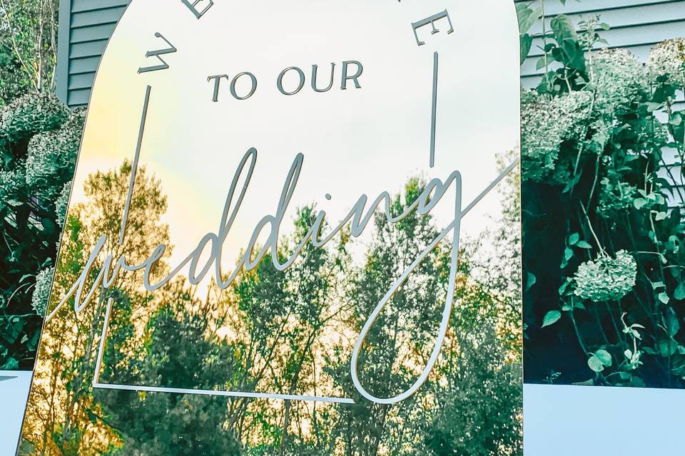 Mirror Wedding Sign