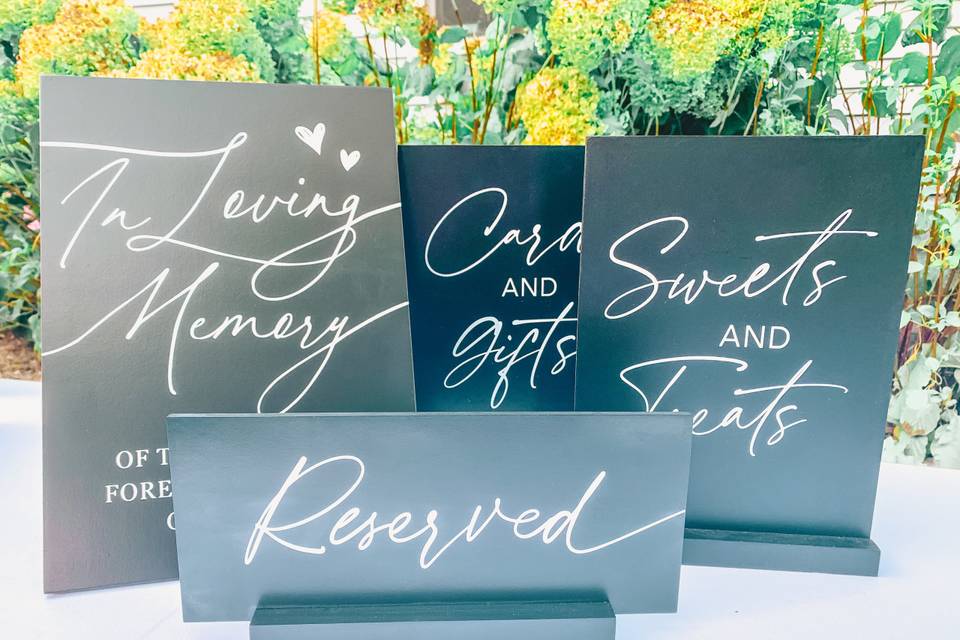 Black Wedding Sign Bundle