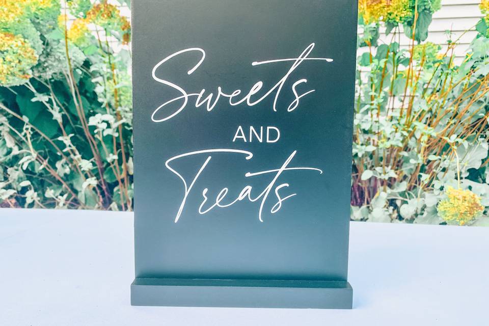 Black Sweets Wedding Sign