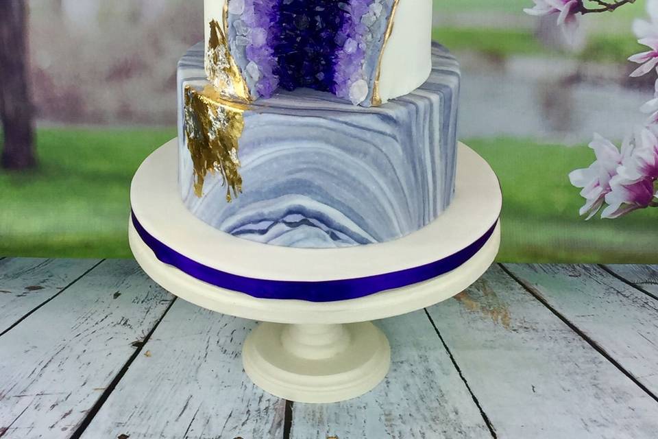 Geode wedding cake