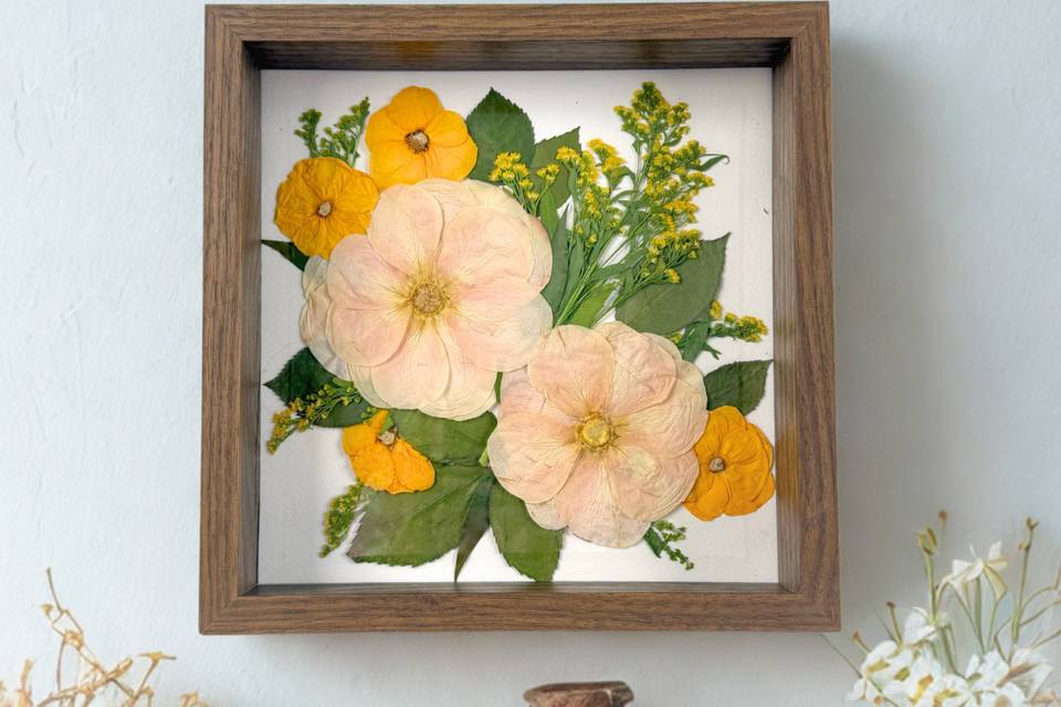 10x10 shadow box walnut