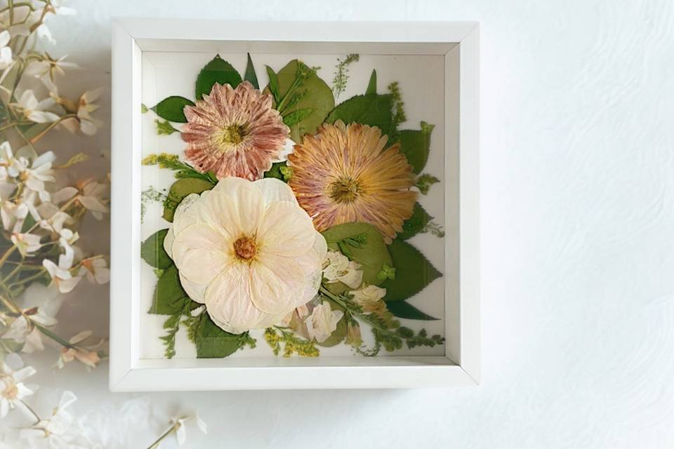 10x10 shadow box white