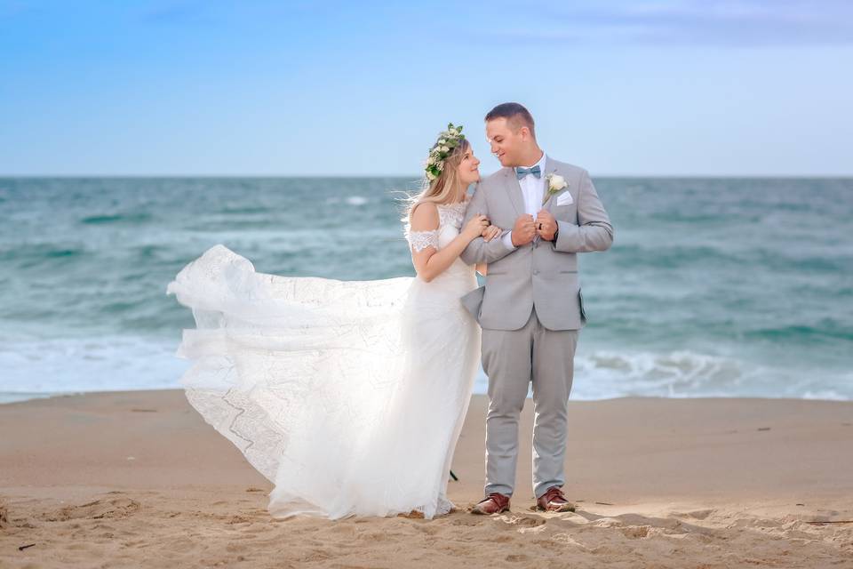 Bride & Groom on the Beach