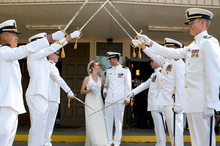 Military Wedding at a church