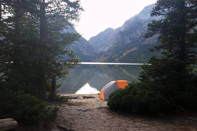 Camping by the lake