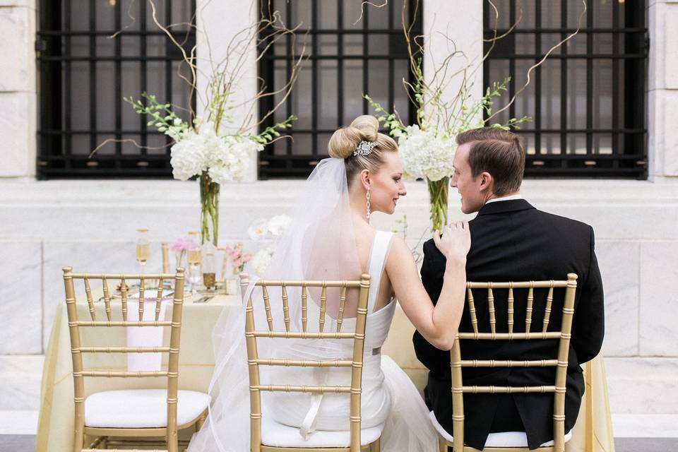 An array of elegant gowns