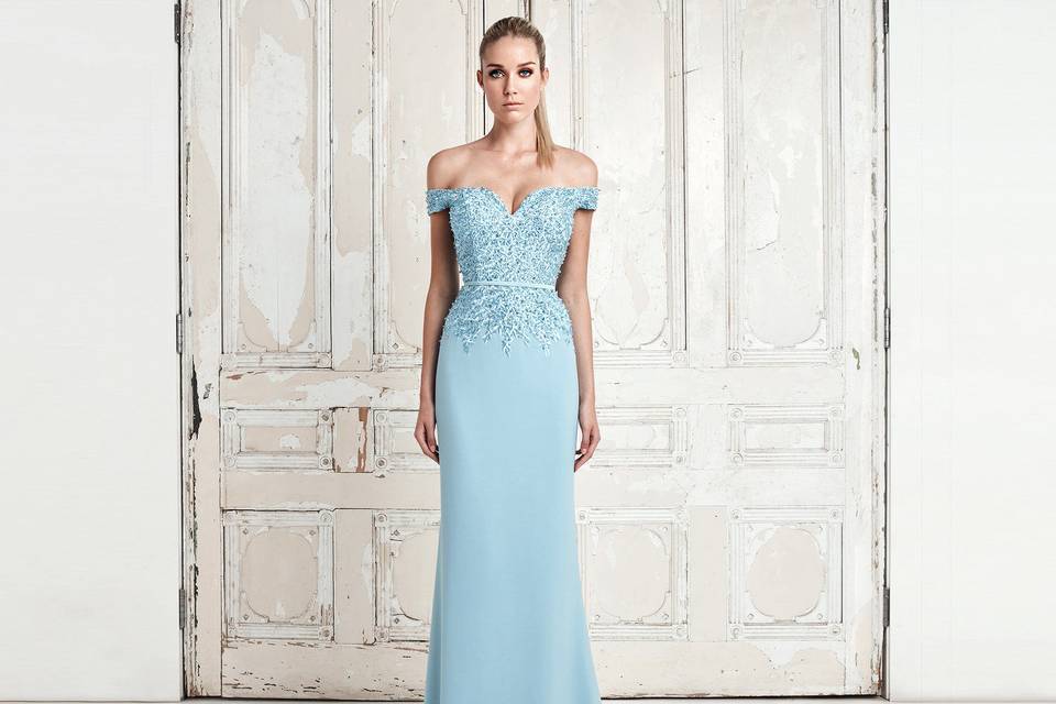 Baby blue gown