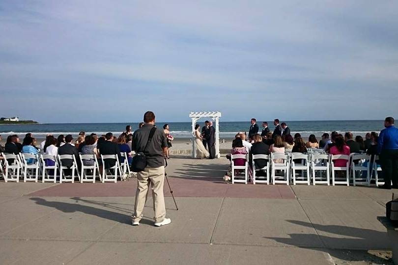 Outdoor wedding ceremony