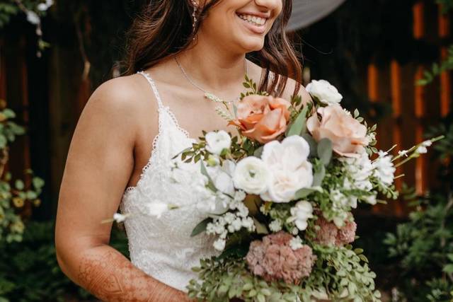Delighted bride