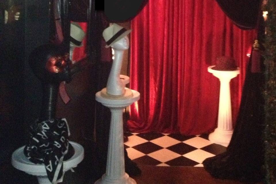 Photo booth option built in to our J Street studios for fun during dance hours of reception.