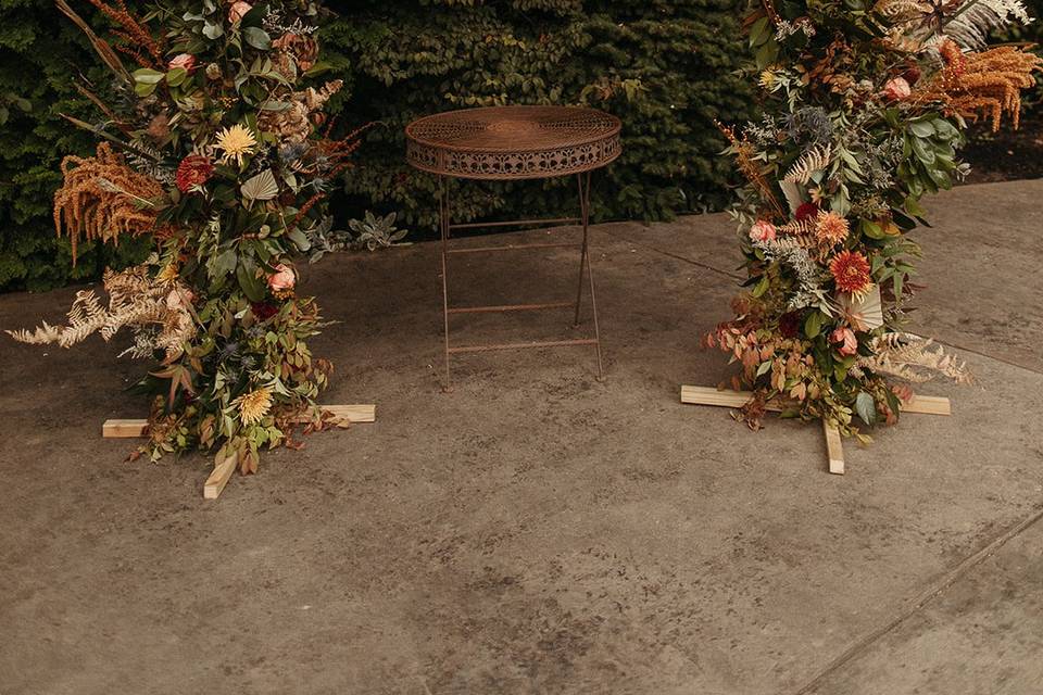 Deep and Moode Floral Arch