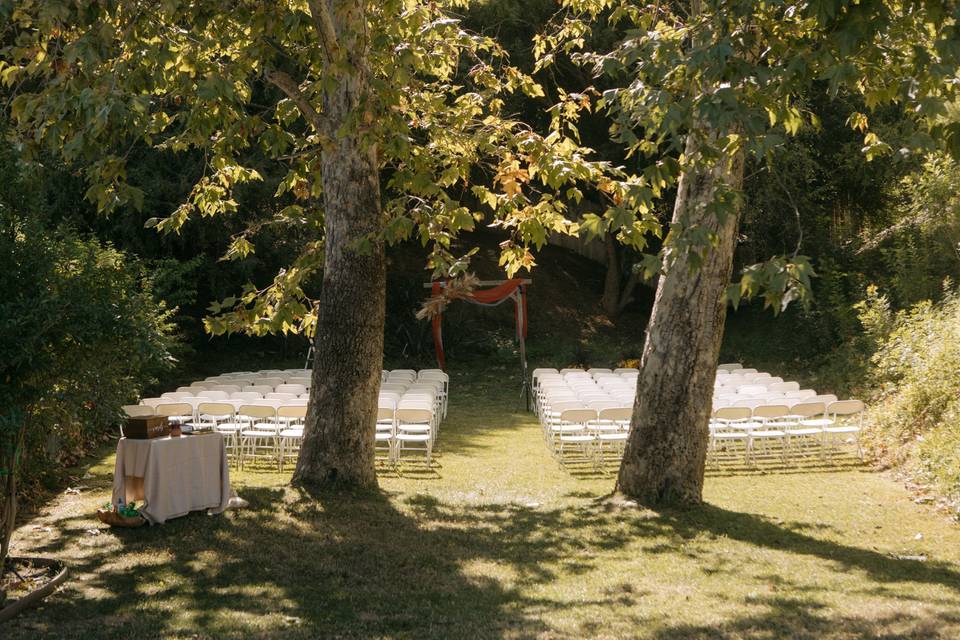 Private backyard