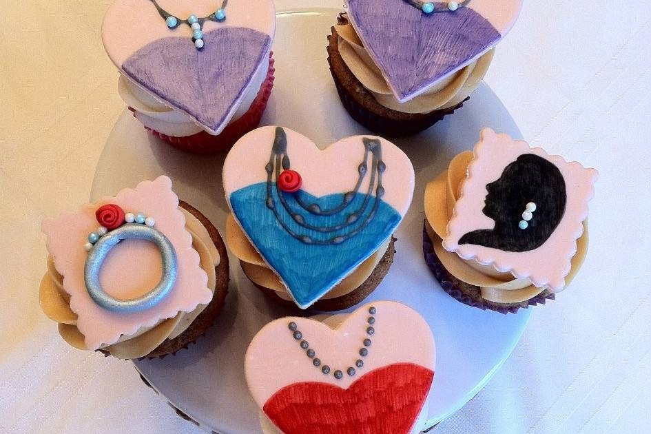 Jewelry theme cupcake toppers - perfect for a wedding shower